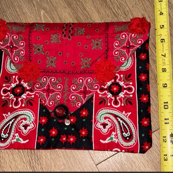 Clutch Bag Bundle 2 Acrylic Box Clutch Red Handmade Scarf Purse Lot box k e - Picture 2 of 6